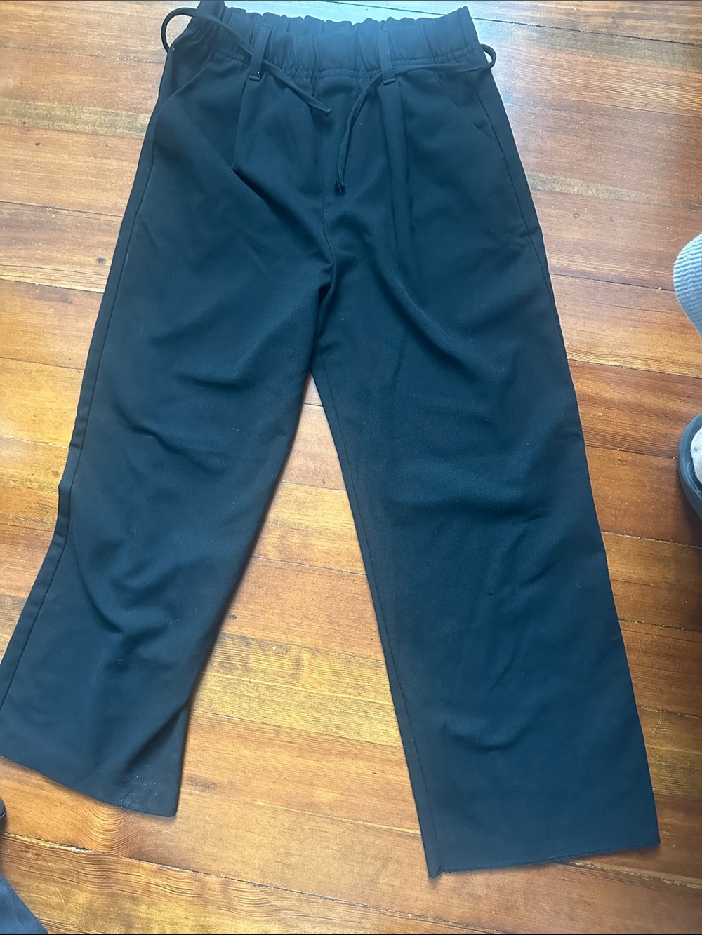 Zara Black Drawstring Wide-Leg pants - Girl’s